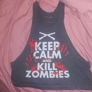 A tank top with low arm holes, grey